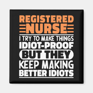 Geregistreerde verpleegster Ik probeer het Gezegde Magneet