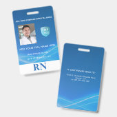 Geregistreerde verpleegster, LPN-foto-ID met Logo Badge (Front & Back)