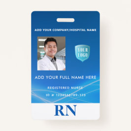 Geregistreerde verpleegster, LPN-foto-ID met Logo Badge
