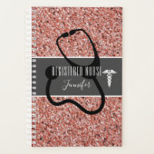Geregistreerde verpleegster medisch roze glitter g planner (Voorkant)