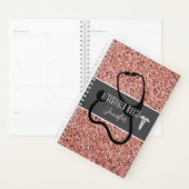 Geregistreerde verpleegster medisch roze glitter g planner (Display)