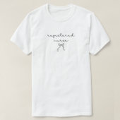 Geregistreerde Verpleegster Minimaal Zwar Script C T-shirt (Design voorkant)