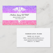 Geregistreerde verpleegster Modern Paarse roze gli Visitekaartje (Voorkant / Achterkant)