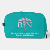 Geregistreerde verpleegster RN Caduceus met tekst Toilettasje (Voorkant)