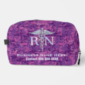 Geregistreerde verpleegster RN Caduceus met tekst Toilettasje (Voorkant)