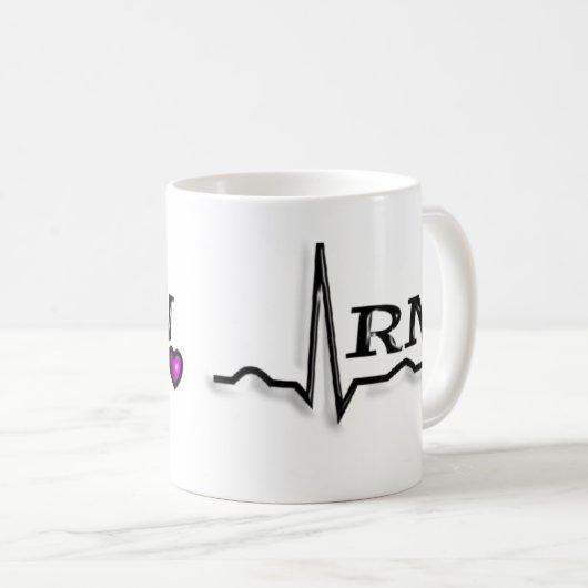Geregistreerde verpleegster "RN" geeft QRS-ontwerp Koffiemok (Voorkant rechts)