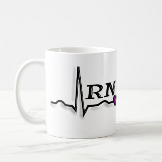 Geregistreerde verpleegster "RN" geeft QRS-ontwerp Koffiemok (Links)