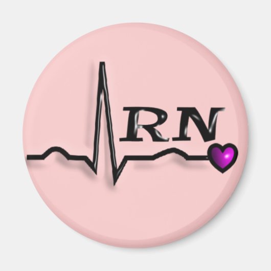 Geregistreerde verpleegster "RN" geeft QRS-ontwerp Magneet (Voorkant)