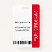 Geregistreerde verpleegster RN Medical Red Foto ID Badge (Achterkant)