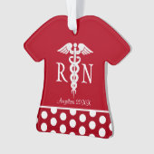 Geregistreerde verpleegster RN Medical Scrub Custo Ornament (voorkant)
