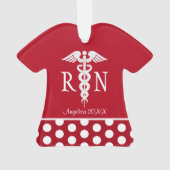 Geregistreerde verpleegster RN Medical Scrub Custo Ornament (achterkant)