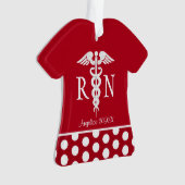 Geregistreerde verpleegster RN Medical Scrub Custo Ornament (voorkant)