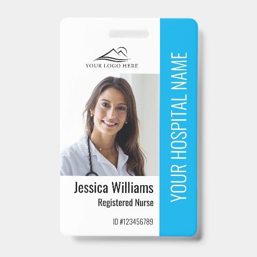 Geregistreerde verpleegster RN Medisch blauw foto- Badge (Front)