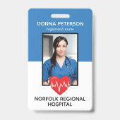 Geregistreerde verpleegster RN Medisch blauw foto- Badge (Front)