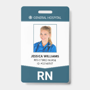 Geregistreerde verpleegster RN werknemer ID-badge Badge