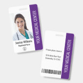 Geregistreerde verpleegster RN werknemer ID Paars Badge (Front & Back)