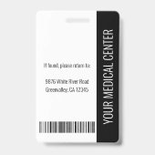 Geregistreerde verpleegster RN werknemer ID zwart Badge (Back)