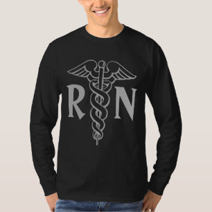 Geregistreerde verpleegster-shirts RN met caduce T-shirt