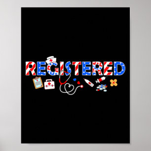 Geregistreerde verpleegster stethoscoop herdenking poster