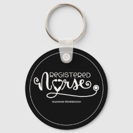Geregistreerde verpleegster Stethoscoop (RN)Gepers Sleutelhanger