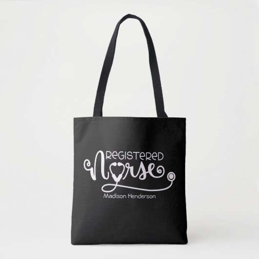 Geregistreerde verpleegster Stethoscoop (RN)Gepers Tote Bag (Voorkant)