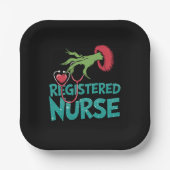 Geregistreerde Verpleegster Stethoscoop Santa Elf  Papieren Bordje (Voorkant)