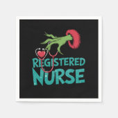 Geregistreerde Verpleegster Stethoscoop Santa Elf  Servet (Voorkant)