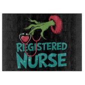 Geregistreerde Verpleegster Stethoscoop Santa Elf  Snijplank (Voorkant)