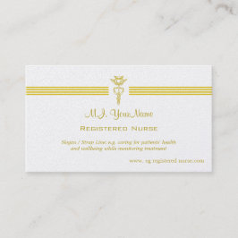 Geregistreerde verpleegsters met gouden caduceus-l visitekaartje