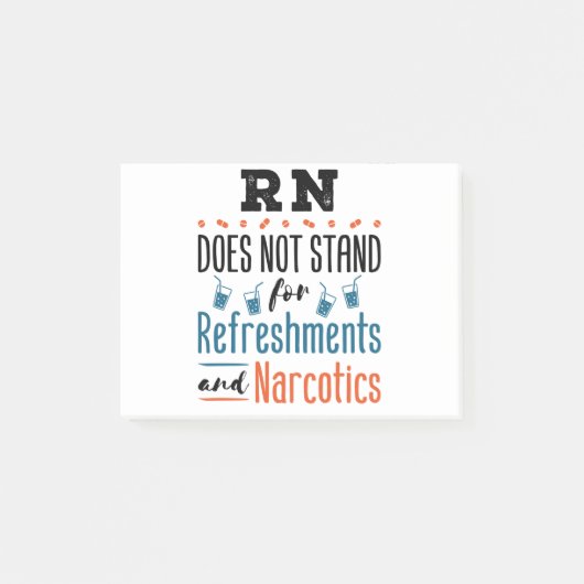 Geregistreerde verpleegsters RN verfrist verdovend Post-it® Notes (Voorkant)