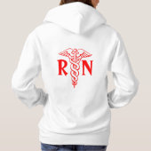 Geregistreerde ziekenverplegers | RN met caduceus  Hoodie (Achterkant)
