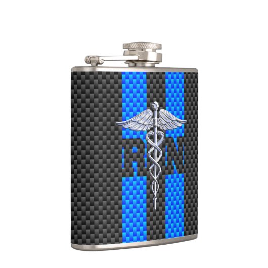 Geregistreerde zure RN koolstof vezelstrips Heupfles (Rechts)