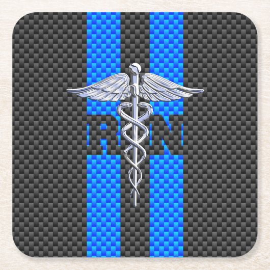 Geregistreerde zure RN koolstof vezelstrips Kartonnen Onderzetters (Voorkant)