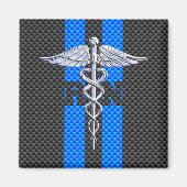 Geregistreerde zure RN koolstofvezelstijl Caduceus Magneet (Voorkant)