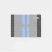 Geregistreerde zure RN koolstofvezelstijl Caduceus Post-it® Notes (Voorkant)