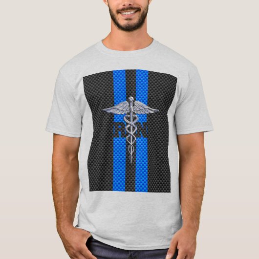 Geregistreerde zure RN koolstofvezelstijl Caduceus T-shirt (Voorkant)