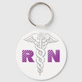 Geregistreerde zure Sleutelhanger met kaduceus-sym (Voorkant)