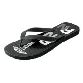 Geregistreerde zurse RN Caduceus Black White Teenslippers (Schuin)