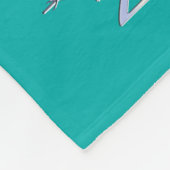 Geregistreerde zurse RN Caduceus op Vibrant Turquo Fleece Deken (Hoek)