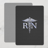 Geregistreerde zurse RN Caduceus Snakes Kaart (Voorkant / Achterkant)