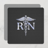 Geregistreerde zurse RN Caduceus Snakes Kaart (Voorkant / Achterkant)