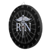 Geregistreerde zurse RN Caduceus Snakes Solid Blac Dartbord (Voorkant Rechts)