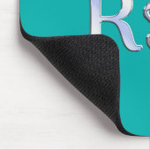 Geregistreerde zurse RN Stylish Caduceus op Turquo Muismat (Hoek)