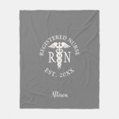 Geregistreerde zuster Caduceus Gray Afstuderen naa Fleece Deken (Voorkant)