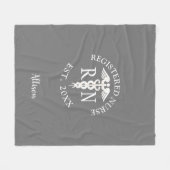 Geregistreerde zuster Caduceus Gray Afstuderen naa Fleece Deken (Voorkant (Horizontaal))