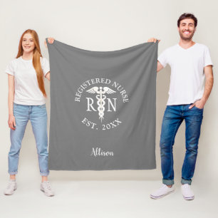 Geregistreerde Zuster Caduceus Grey Afstuderen naa Fleece Deken