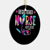 Geregistreerde zuster Est. 2022 Afstuderen Nursing Keramisch Ornament (Rechts)