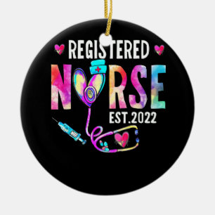 Geregistreerde zuster Est. 2022 Afstuderen Nursing Keramisch Ornament