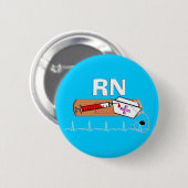 Geregistreerde zuster Gifts "RN" Ronde Button 5,7 Cm (Voorkant /achterkant)