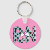 Geregistreerde zuster Gifts "RN" sleutelketen Sleutelhanger (Voorkant)